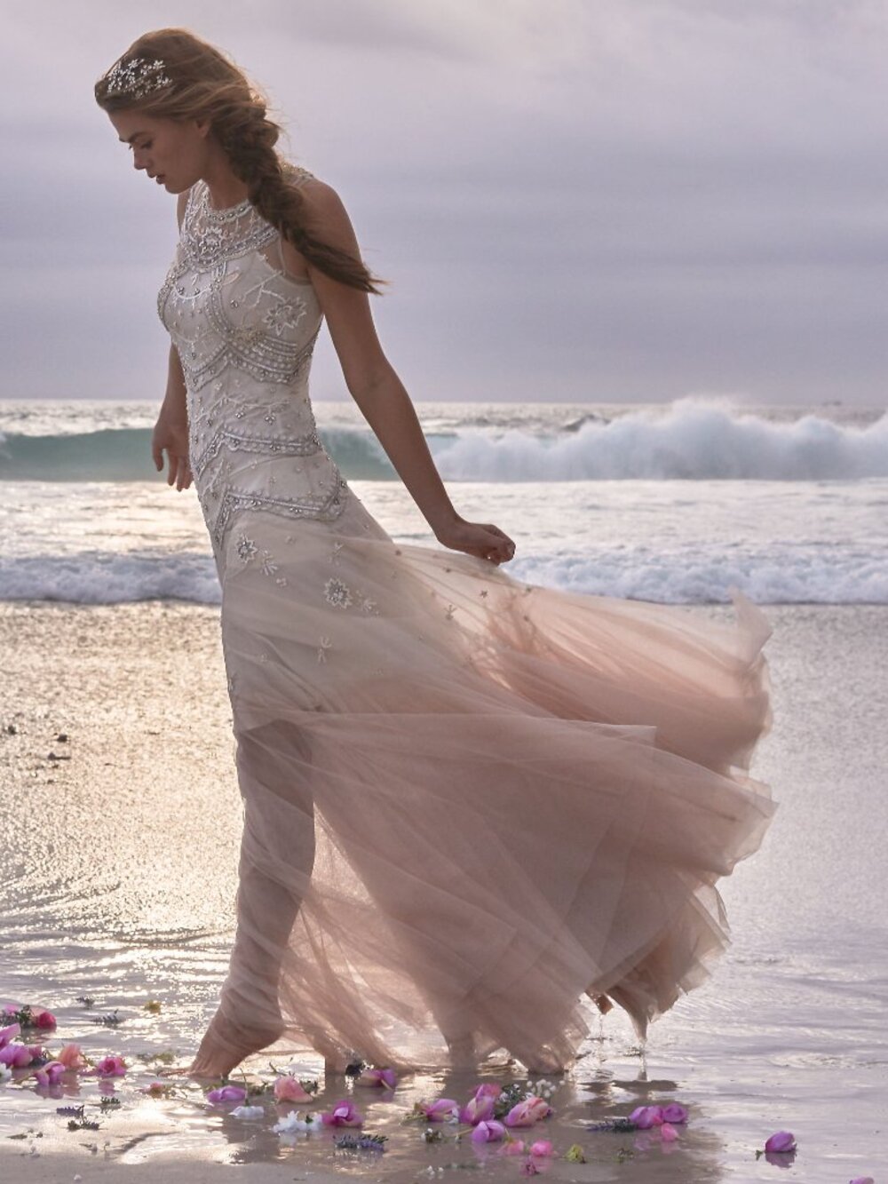 BHLDN Needle & Thread Cate Wedding Gown Size 0 NEW